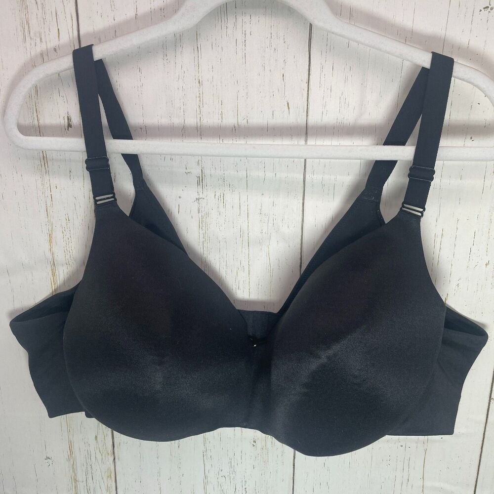 Cacique Bra Womens 46C Balconette Lightly Lined Full Coverage Underwired Black